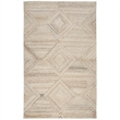Alora Decor Makalu 3' x 5' Geometric/Solid Ivory/Natural Hand-Tufted Area Rug