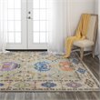 Alora Decor Muse 10' x 14' Gray/Ivory/Gray/Purple/Orange/Blue Hand Knotted Rug
