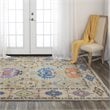 Alora Decor Muse 9' x 12' Gray/Ivory/Gray/Purple/Orange/Blue Hand Knotted Rug
