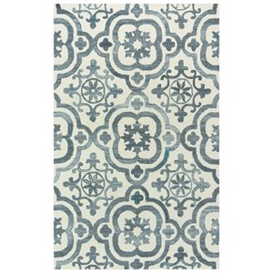Alora Decor Neo 8'6&quotx11'6&quot Scroll Ivory/Blue Hand-Tufted Area Rug