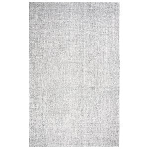Alora Decor London 8' x 10' Solid Gray/Gray/Rust/Blue Hand-Tufted Area Rug