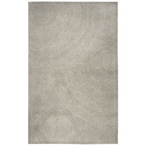 Alora Decor London 3' x 5' Swirl Gray/Gray/Rust/Blue Hand-Tufted Area Rug