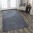 Alora Decor London 3' x 5' Swirl Gray/Gray/Rust/Blue Hand-Tufted Area Rug