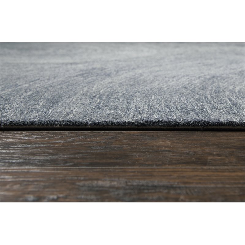 Alora Decor London 3' x 5' Swirl Gray/Gray/Rust/Blue Hand-Tufted Area Rug