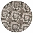 Alora Decor Napoli 8' Round Medallion Mocha/Ivory Hand-Tufted Area Rug