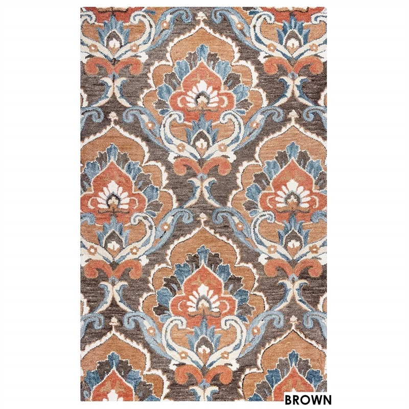 Alora Decor Napoli 8' x 10' Medallion Mocha/Ivory Hand-Tufted Area Rug