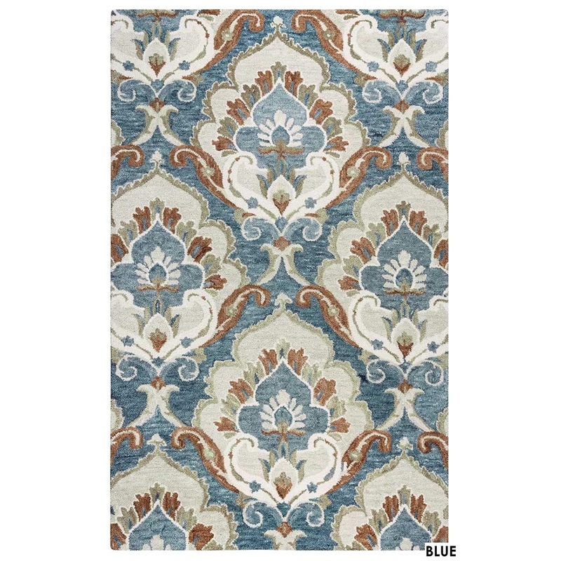 Alora Decor Napoli 8' x 10' Medallion Mocha/Ivory Hand-Tufted Area Rug