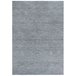 Alora Decor Luna 5'x7'6&quot Solid/Tone on Tone Gray/Gray Hand-Tufted Area Rug