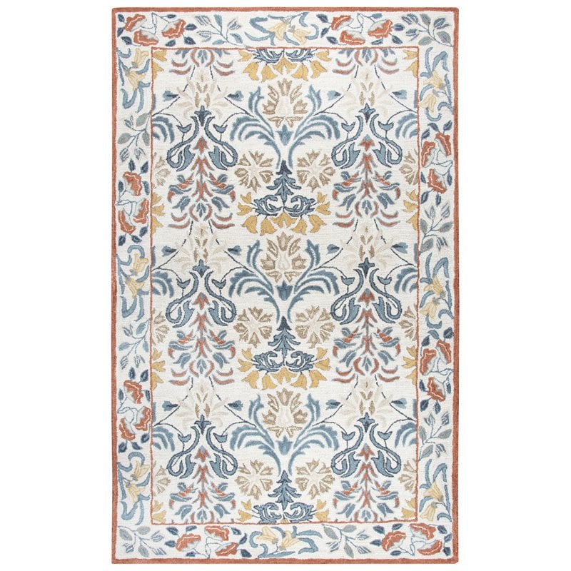 Alora Decor Lavine 8' x 10' Floral Natural/Rust/Blue Gray/Brown/Gold Area Rug