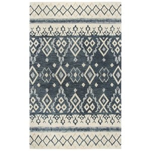 Alora Decor Lavine 8' x 10' Tribal Motif Natural/Gray/Dk Blue/Blue Area Rug
