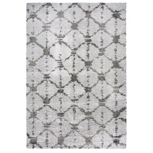 Alora Decor Midnight 7'10&quot x 10'6&quot Geometric Gray/Gray Power-Loomed Area Rug