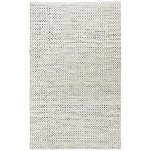 Alora Decor Monarch 8'6&quot x 11'6&quot Basket weave Gray/Ivory Hand Woven Area Rug
