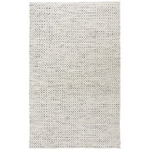 Alora Decor Monarch 5' x7'6&quot Basket weave Gray/Ivory Hand Woven Area Rug