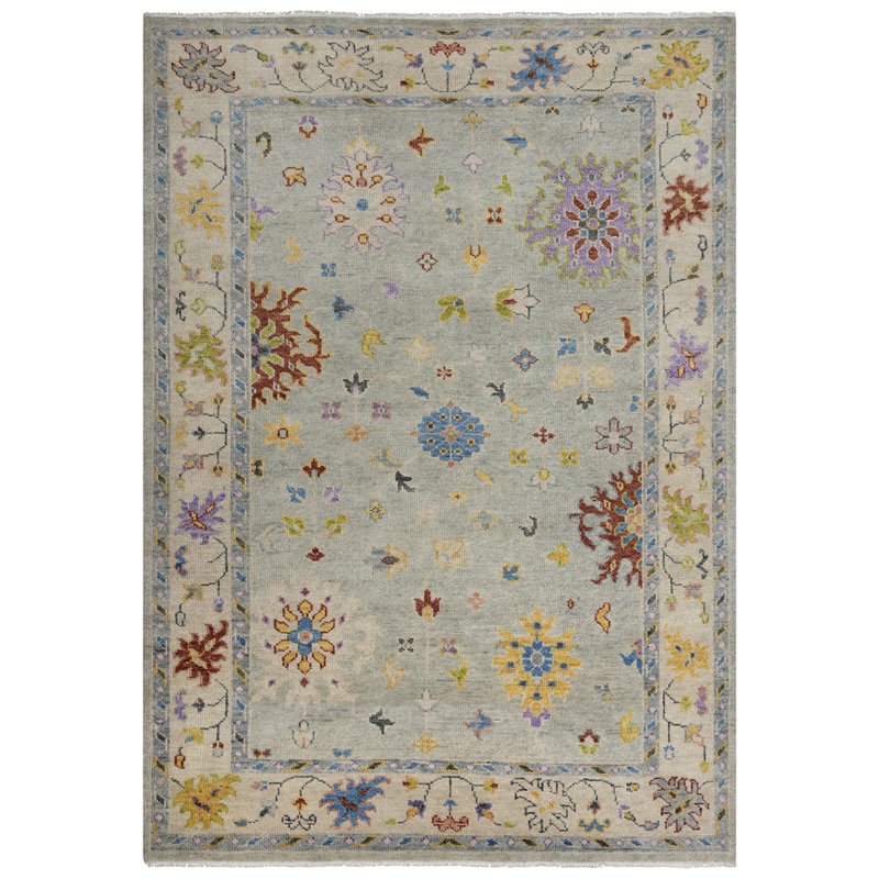 Alora Decor Muse 9' x 12' Gray/Beige/Blue/Purple/Red/Yellow Hand Knotted Rug