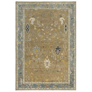 Alora Decor Muse 10' x 14' Taupe/Gray/Brown/Blue/Gray Hand Knotted Area Rug