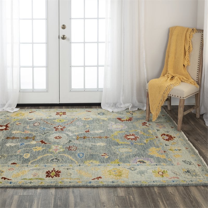 Alora Decor Muse 10' x 14' Gray/Beige/Gray/Yellow/Red Hand Knotted Area Rug