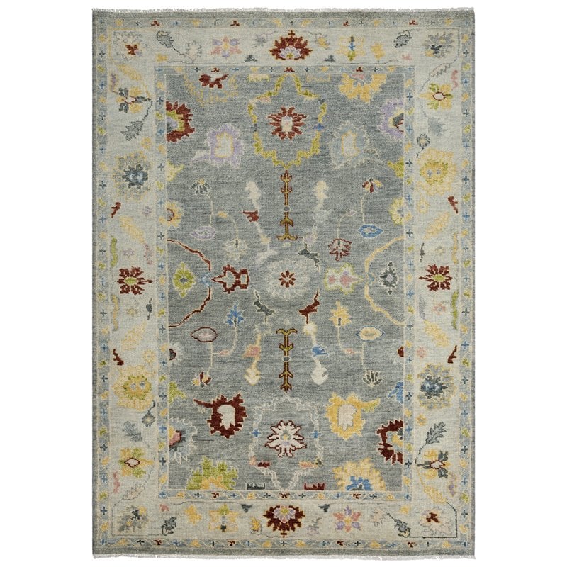 Alora Decor Muse 10' x 14' Gray/Beige/Gray/Yellow/Red Hand Knotted Area Rug