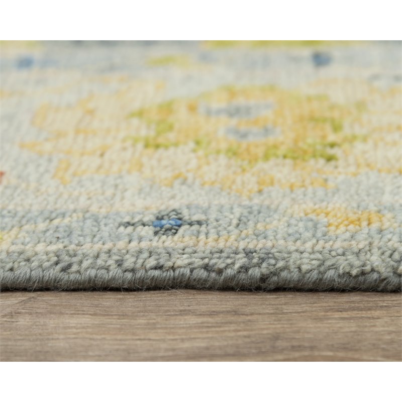 Alora Decor Muse 6' x 9' Gray/Beige/Gray/Yellow/Red Hand Knotted Area Rug