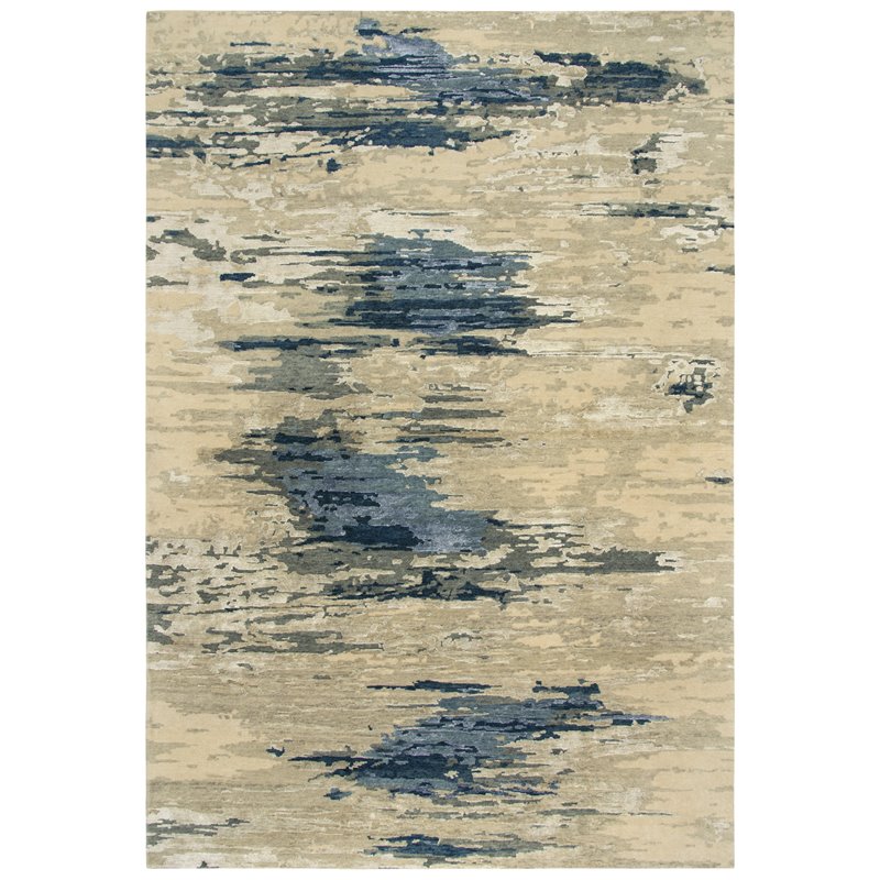 Alora Decor Noble 8' x 10' Abstract Beige/Gray/Gray/Rust/Blue Hand Knot Area Rug