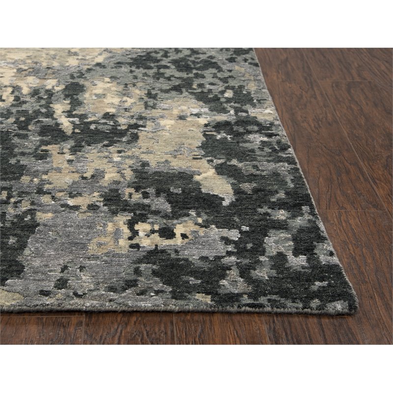 Alora Decor Noble 8' x 10' Abstract Beige/Gray/Gray/Rust/Blue Hand Knot Area Rug