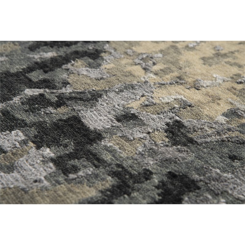 Alora Decor Noble 8' x 10' Abstract Beige/Gray/Gray/Rust/Blue Hand Knot Area Rug