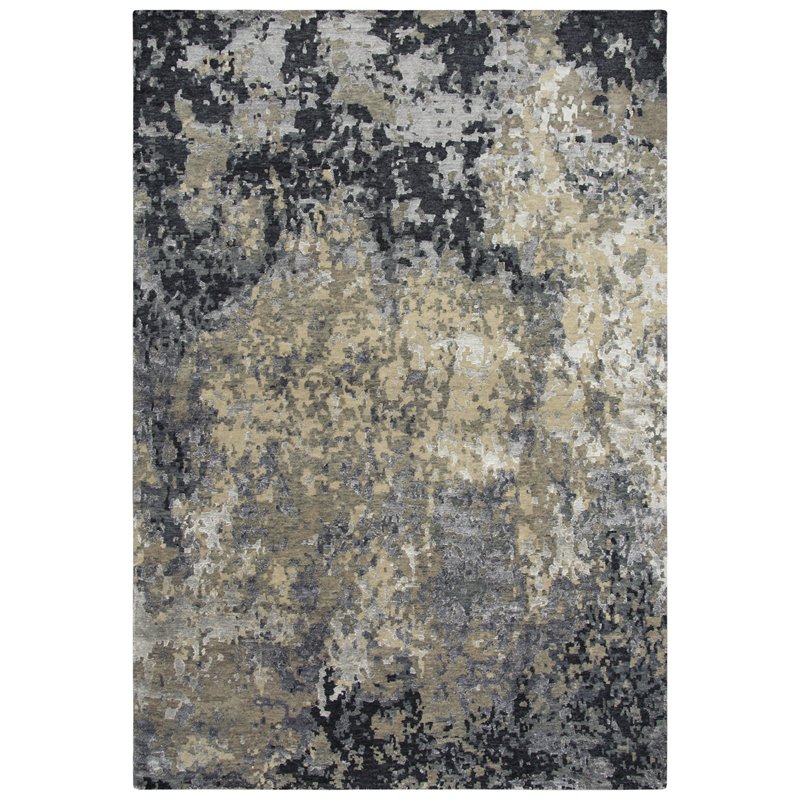 Alora Decor Noble 8' x 10' Abstract Beige/Gray/Gray/Rust/Blue Hand Knot Area Rug