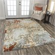 Alora Decor Noble 8' x 10' Abstract Brown/Gray/Gray/Rust/Blue Hand Knot Area Rug