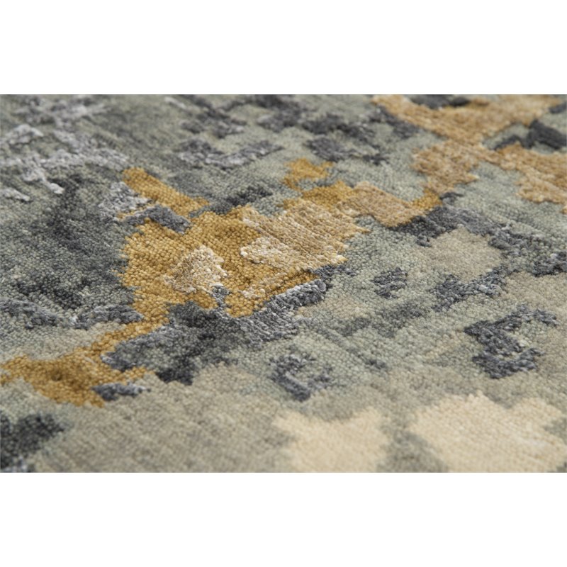 Alora Decor Noble 8' x 10' Abstract Gray/Beige/Gray/Rust/Blue Hand Knot Area Rug
