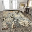 Alora Decor Noble 6' x 9' Abstract Beige/Gray/Gray/Rust/Blue Hand Knot Area Rug