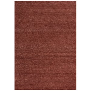 Alora Decor Luna 5'x7'6&quot Solid/Tone on Tone Rust/Rust Hand-Tufted Area Rug