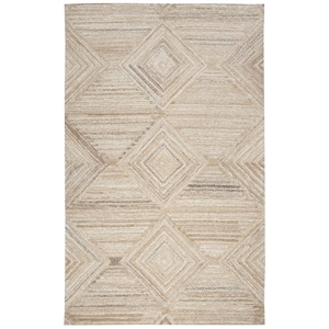 Alora Decor Makalu 8' x 10' Geometric/Solid Tan/Natural Hand-Tufted Area Rug