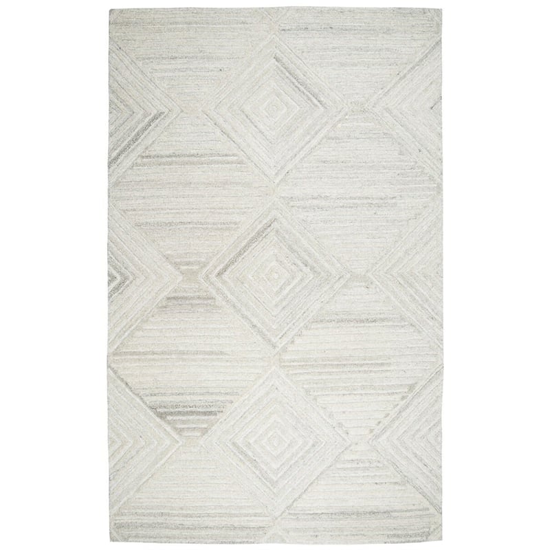 Alora Decor Makalu 8' x 10' Geometric/Solid Tan/Natural Hand-Tufted Area Rug