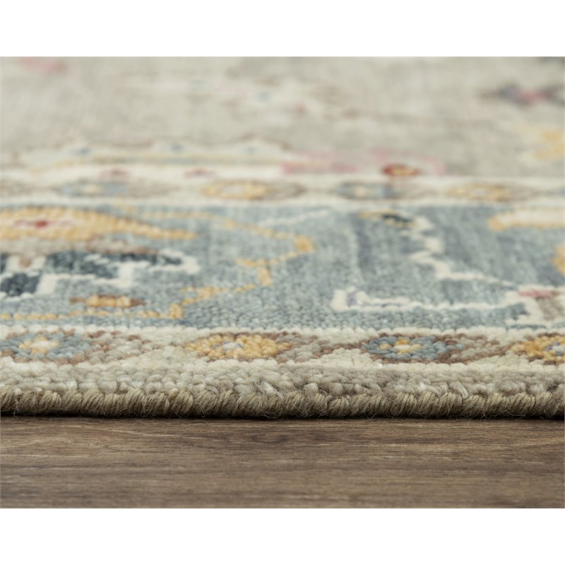Alora Decor Muse 8' x 10' Tan/Gray/Brown/Blue/Gray Hand Knotted Area Rug