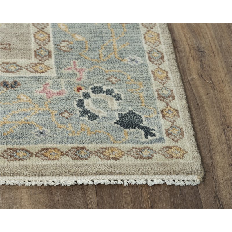 Alora Decor Muse 6' x 9' Abstract Tan/Gray/Brown/Blue/Gray Hand Knotted Area Rug