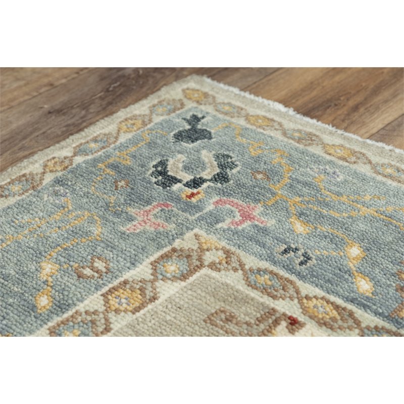 Alora Decor Muse 6' x 9' Abstract Tan/Gray/Brown/Blue/Gray Hand Knotted Area Rug