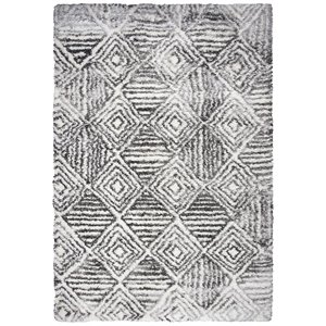Alora Decor Midnight 7'10&quot x 10'6&quot Geometric Charcoal/Ivory Area Rug