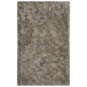 Alora Decor Oregon 7'6&quotx9'6&quot Solid Shag Beige/Tone on Tone Tufted Area Rug