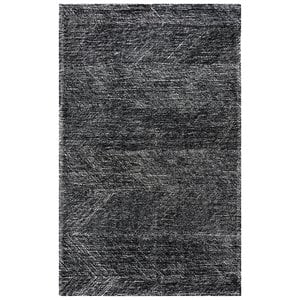 Alora Decor Trace 8'6&quot x 11'6&quot Geometric Black/Ivory Power-Loomed Area Rug