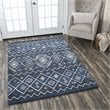 Alora Decor Pueblo 8' x 10' Tribal Indigo/Natural/Blue/Gray Area Rug