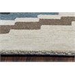Alora Decor Pueblo 8' x 10' Tribal Beige/Navy/Blue/Brown Hand-Tufted Area Rug