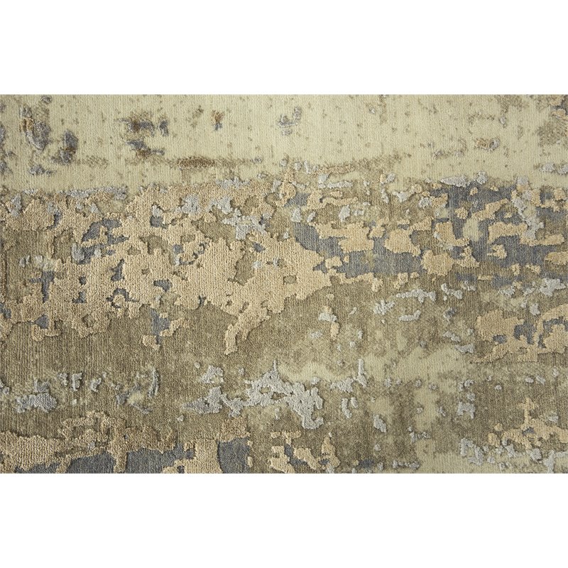 Alora Decor Radiant 10' x 13' Abstract Beige/Ivory/Gray Hybrid Area Rug