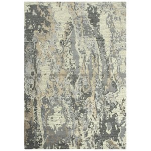 Alora Decor Radiant 10' x 13' Abstract Beige/Ivory/Gray Hybrid Area Rug