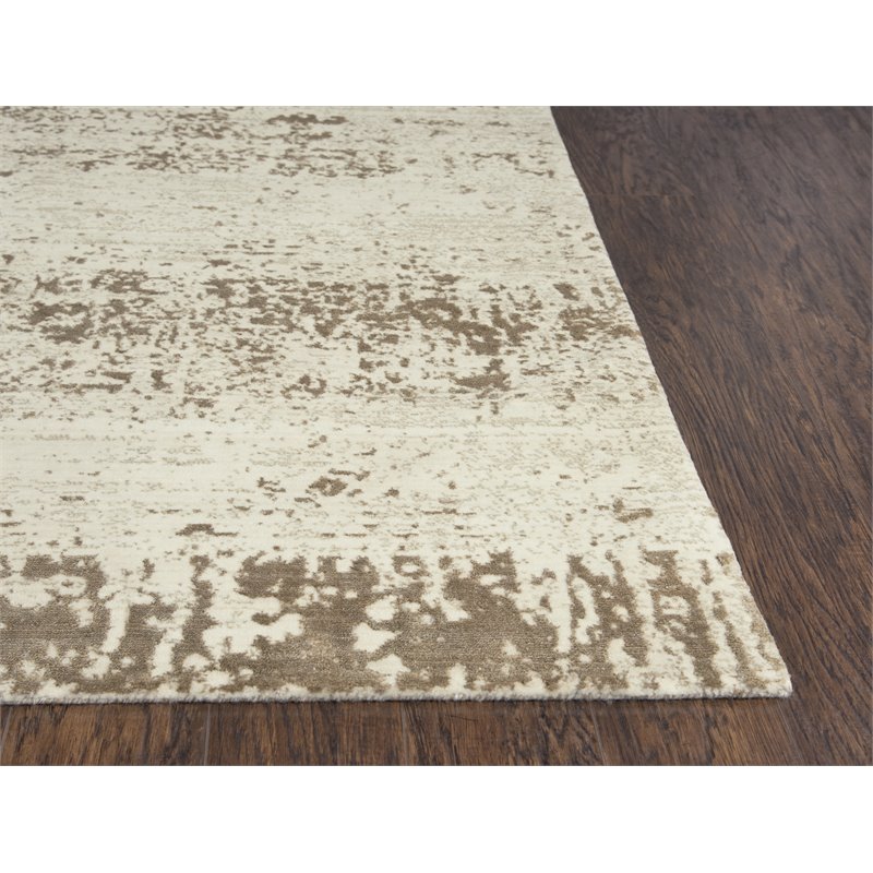 Radiant 10' x 13' Abstract Beige/Ivory/Tan Hybrid Area Rug 