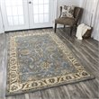 Alora Decor Sareena 3' x 5' Border Gray/Blue/Brown/Tan/Blue/Lt. Teal Area Rug