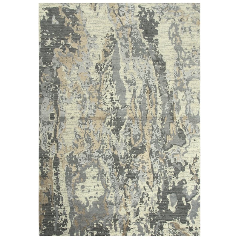 Alora Decor Radiant 8' x 10' Abstract Beige/Ivory/Gray Hybrid Area Rug