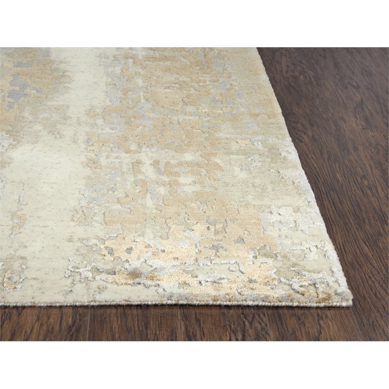 Alora Decor Radiant 9' x 12' Abstract Beige/Ivory/Gray Hybrid Area Rug