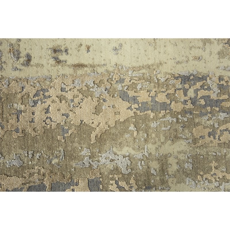Alora Decor Radiant 9' x 12' Abstract Beige/Ivory/Gray Hybrid Area Rug