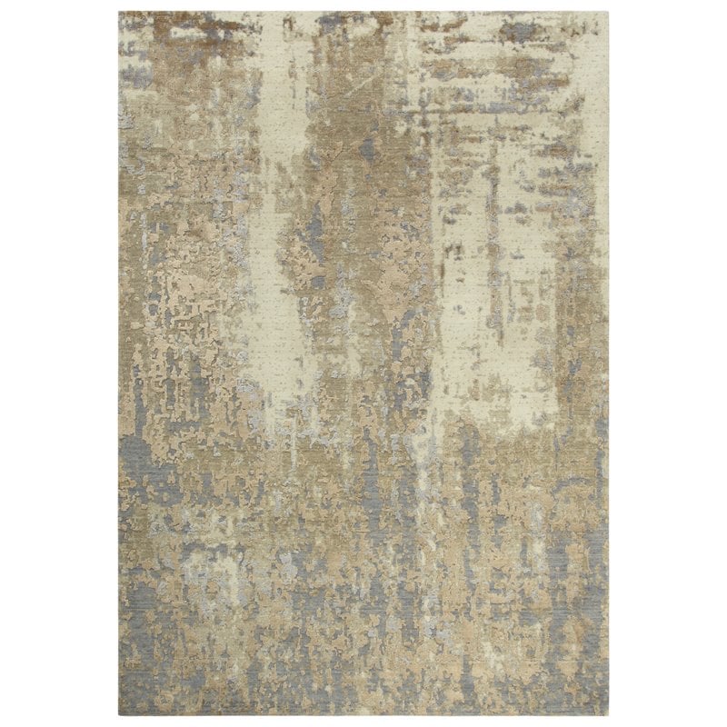 Alora Decor Radiant 9' x 12' Abstract Beige/Ivory/Gray Hybrid Area Rug