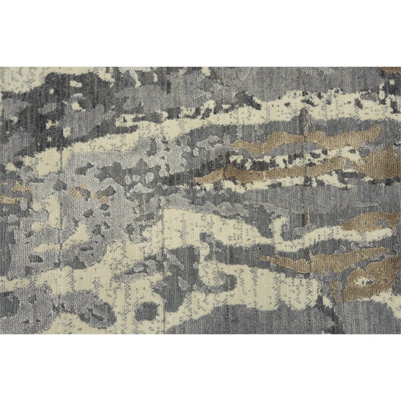 Alora Decor Radiant 9' x 12' Abstract Beige/Ivory/Gray Hybrid Area Rug