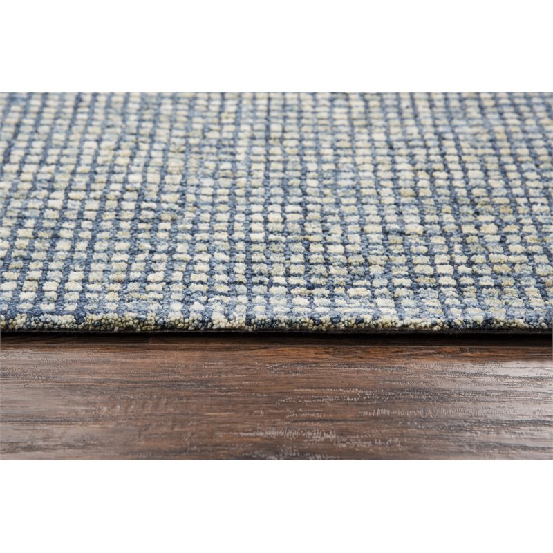 Alora Decor Storm 8' x 11' Tweed Blue/Beige Hand-Tufted Area Rug